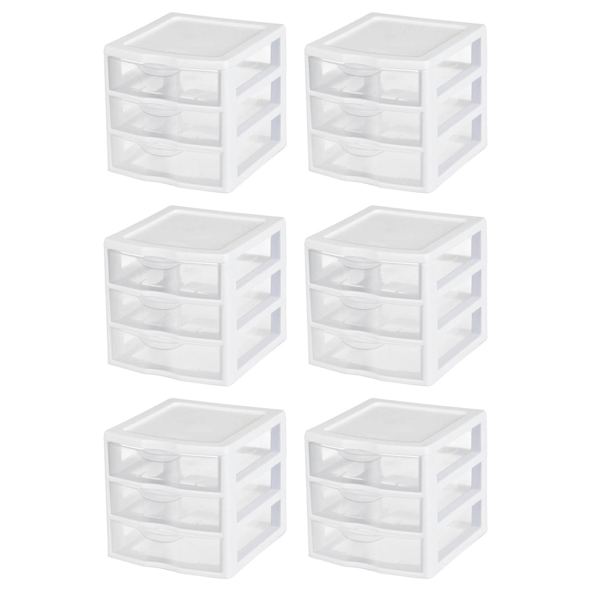 6 Sterilite 20738006 Small Compact Countertop 3 Drawer Desktop Storage Unit - Product image 1