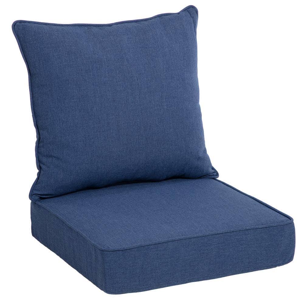 24 in. x 22.5 in. Oceantex Deep Marine 2-Piece Deep Seating Outdoor Lounge Chair Cushion - Product image 1
