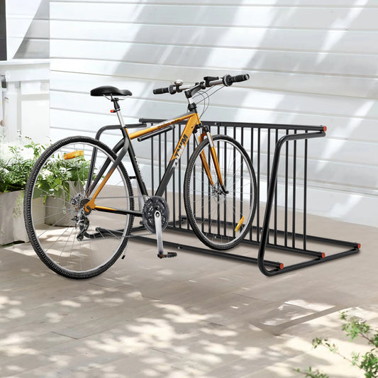 AECOJOY Commercial Floor Bike Rack Stand, 10-Bike Capacity Dual Sided Bicycle Storage Stand Floor Parking Stand