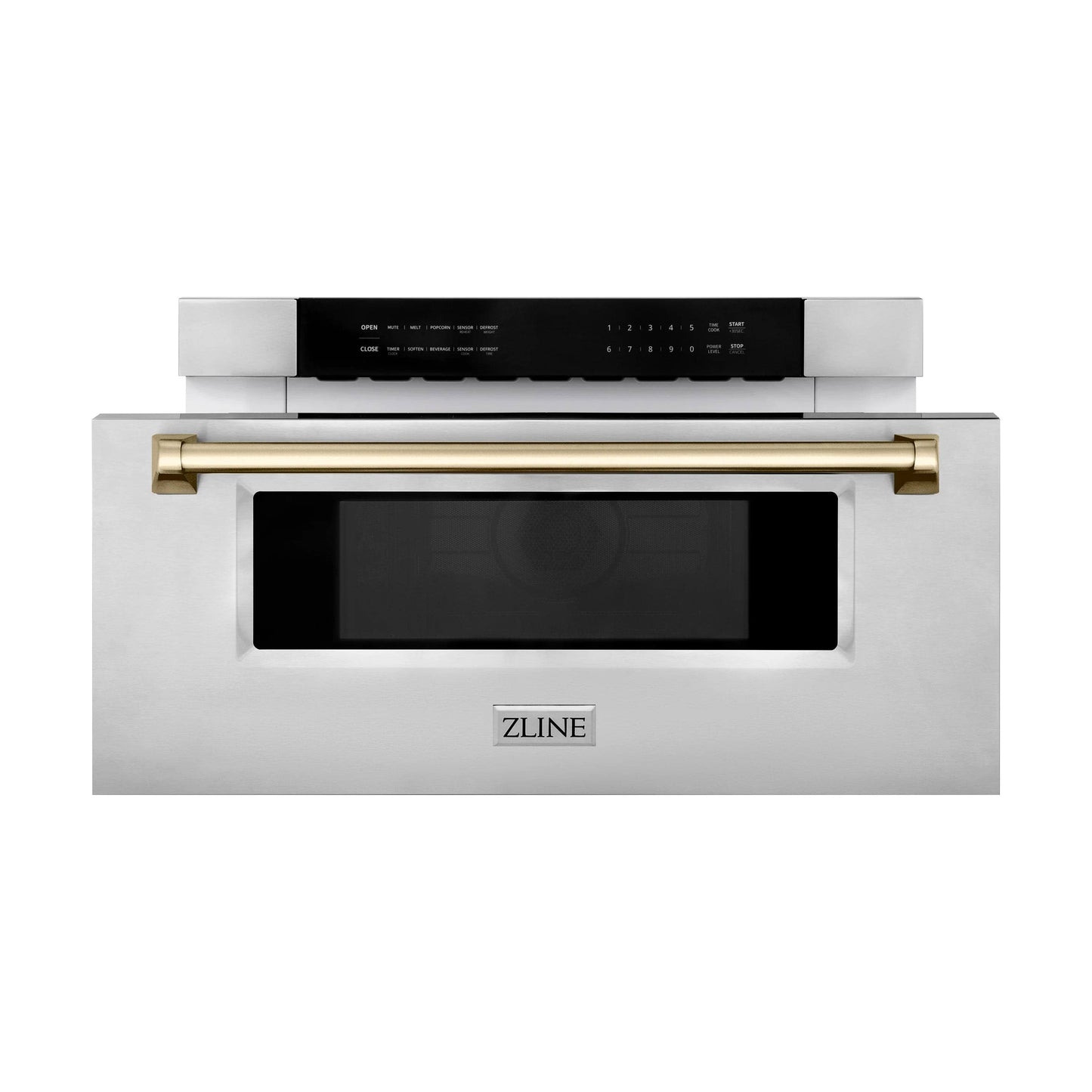 ZLINE Autograph Edition 30" 1.2 Cu. ft. Built-In Microwave Drawer Stainless Steel with Gold Accents - Product image 1