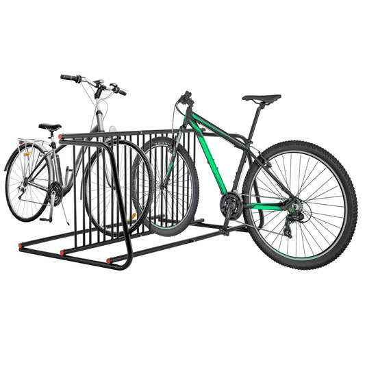 AECOJOY Commercial Floor Bike Rack Stand, 10-Bike Capacity Dual Sided Bicycle Storage Stand Floor Parking Stand