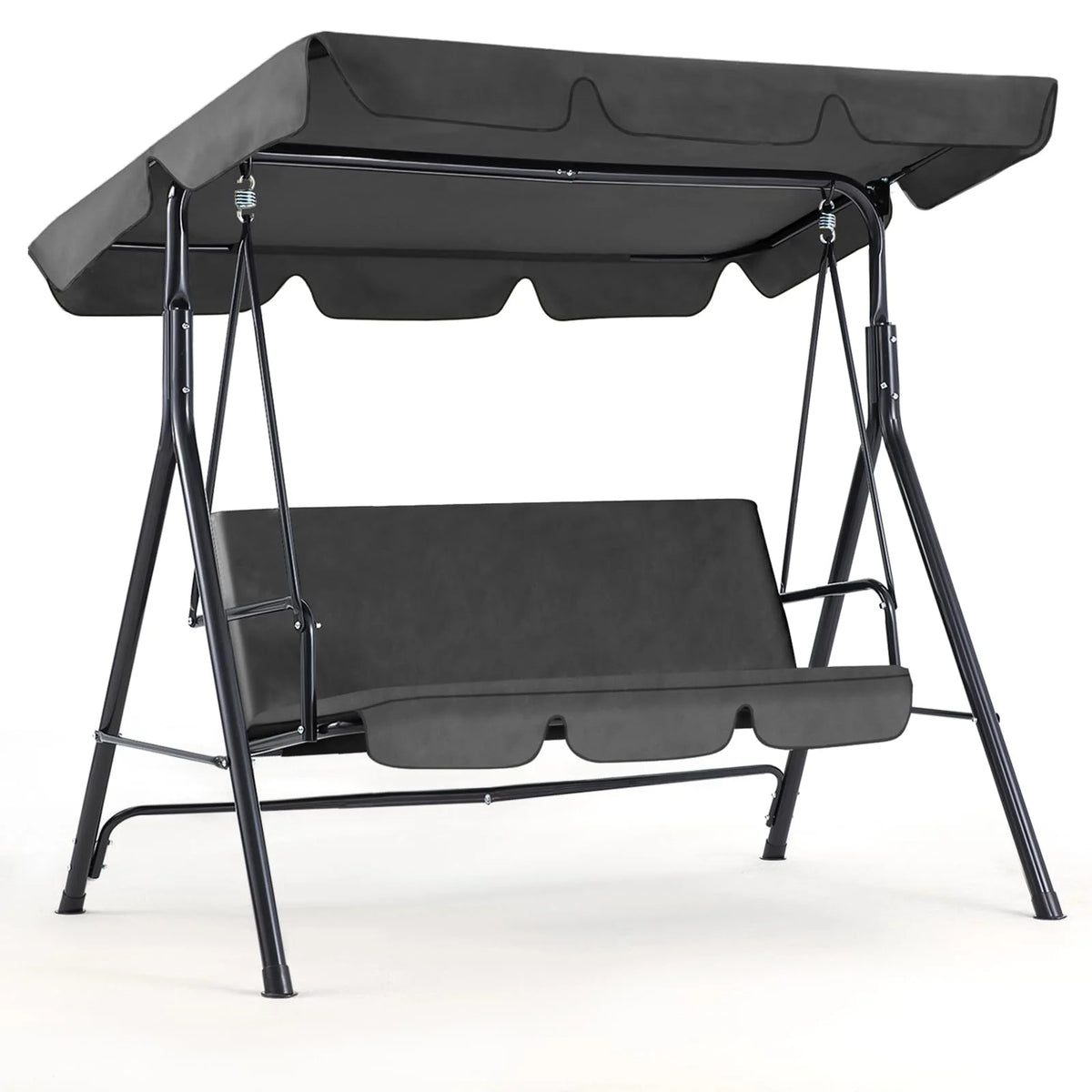 AECOJOY 3-Seat Outdoor Patio Swing Chair, Gray - Product image 1