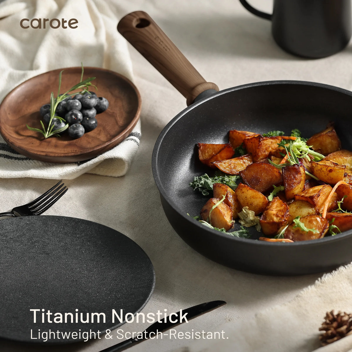 Carote 13 - Pcs Nonstick Cookware Sets, Pots and Pans with Stay - Cool Handles - Product image 4