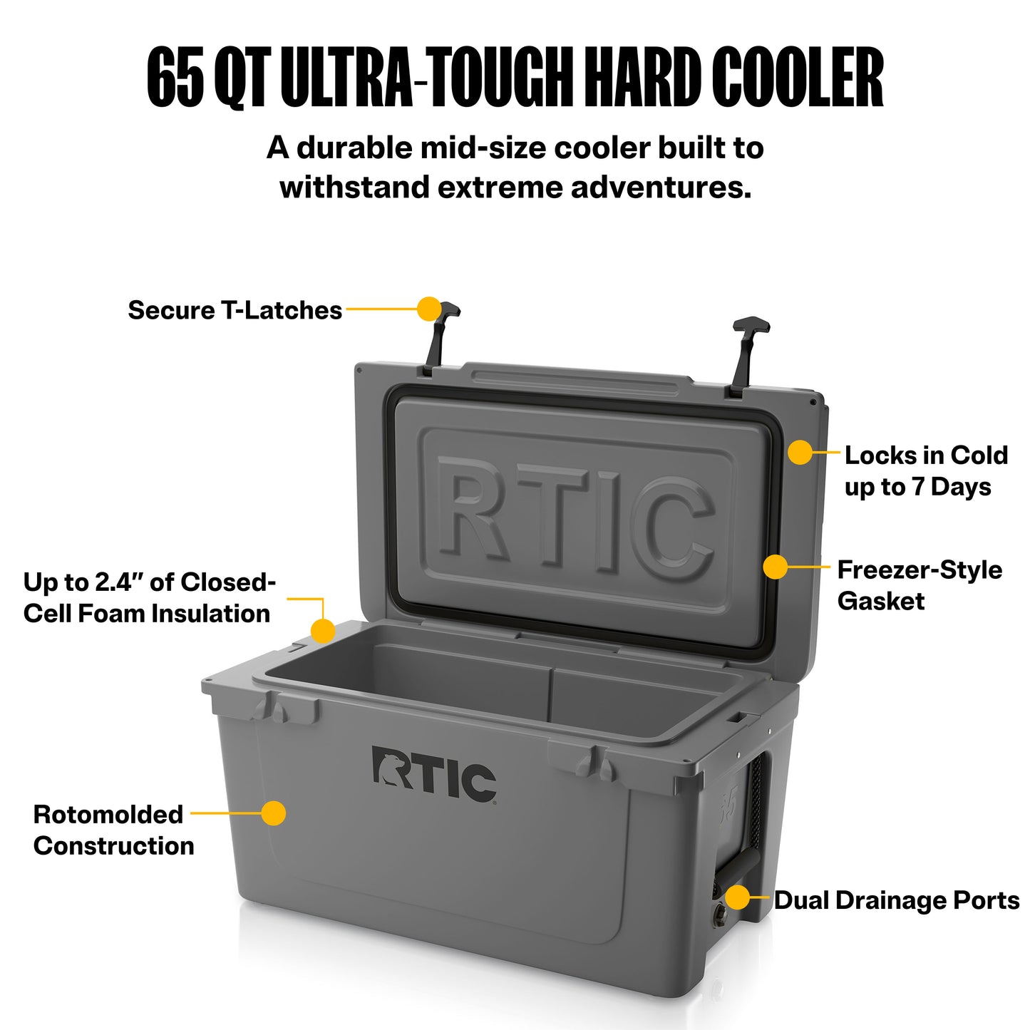 65 QT Ultra-Tough Cooler image 8