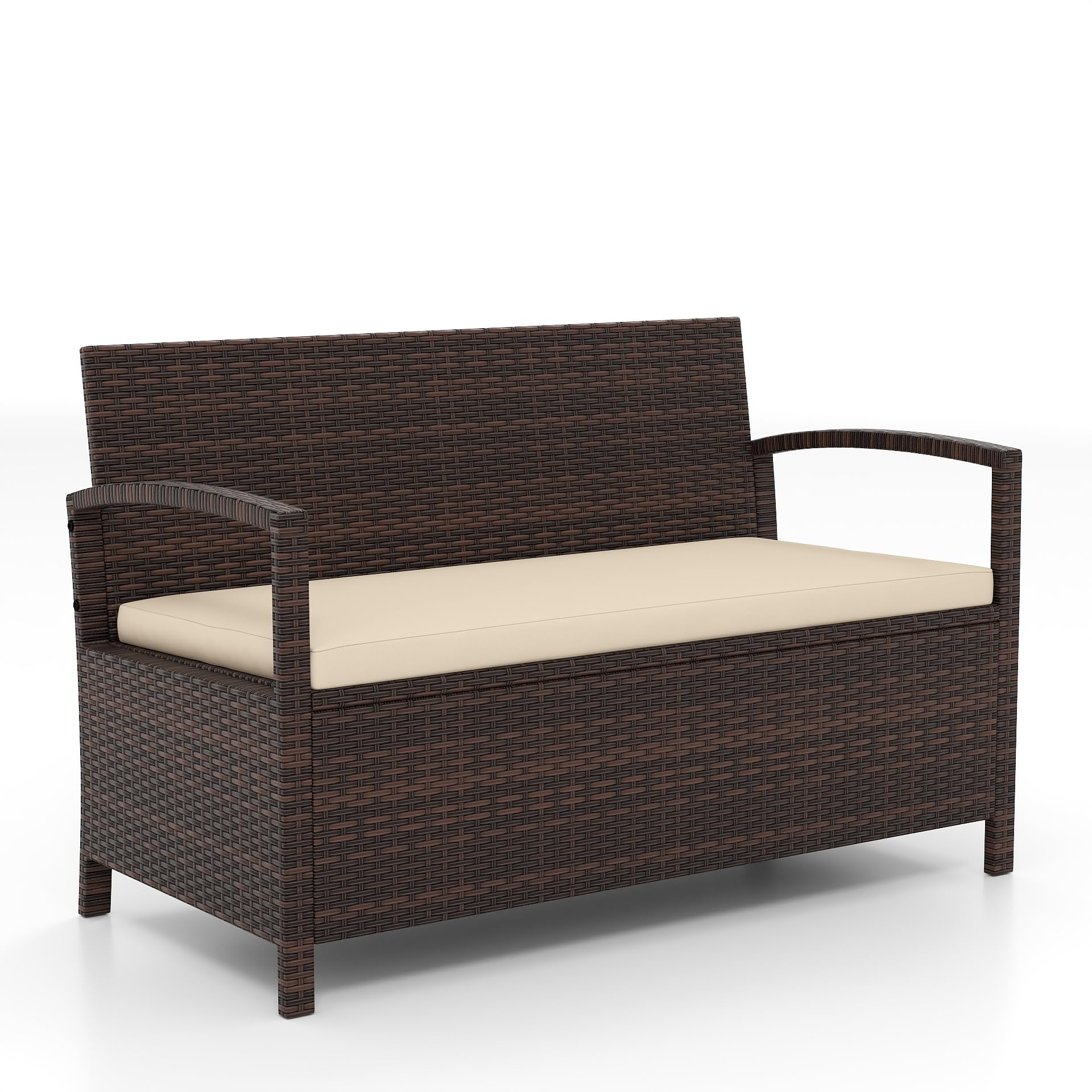 Tangkula 42 Gallon Outdoor Bench with Storage for Porch Backyard Poolside - Product image 1