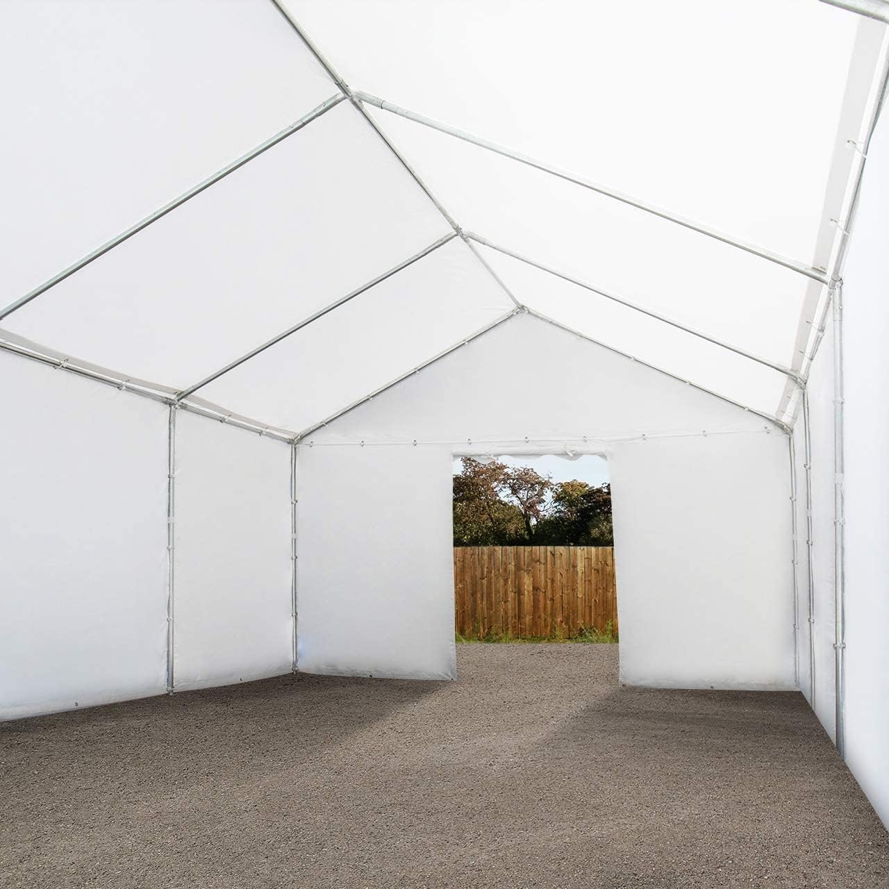 TOOLPORT Storage Tent 4x8 m PVC tarpaulin 700 N waterproof shelter Gray