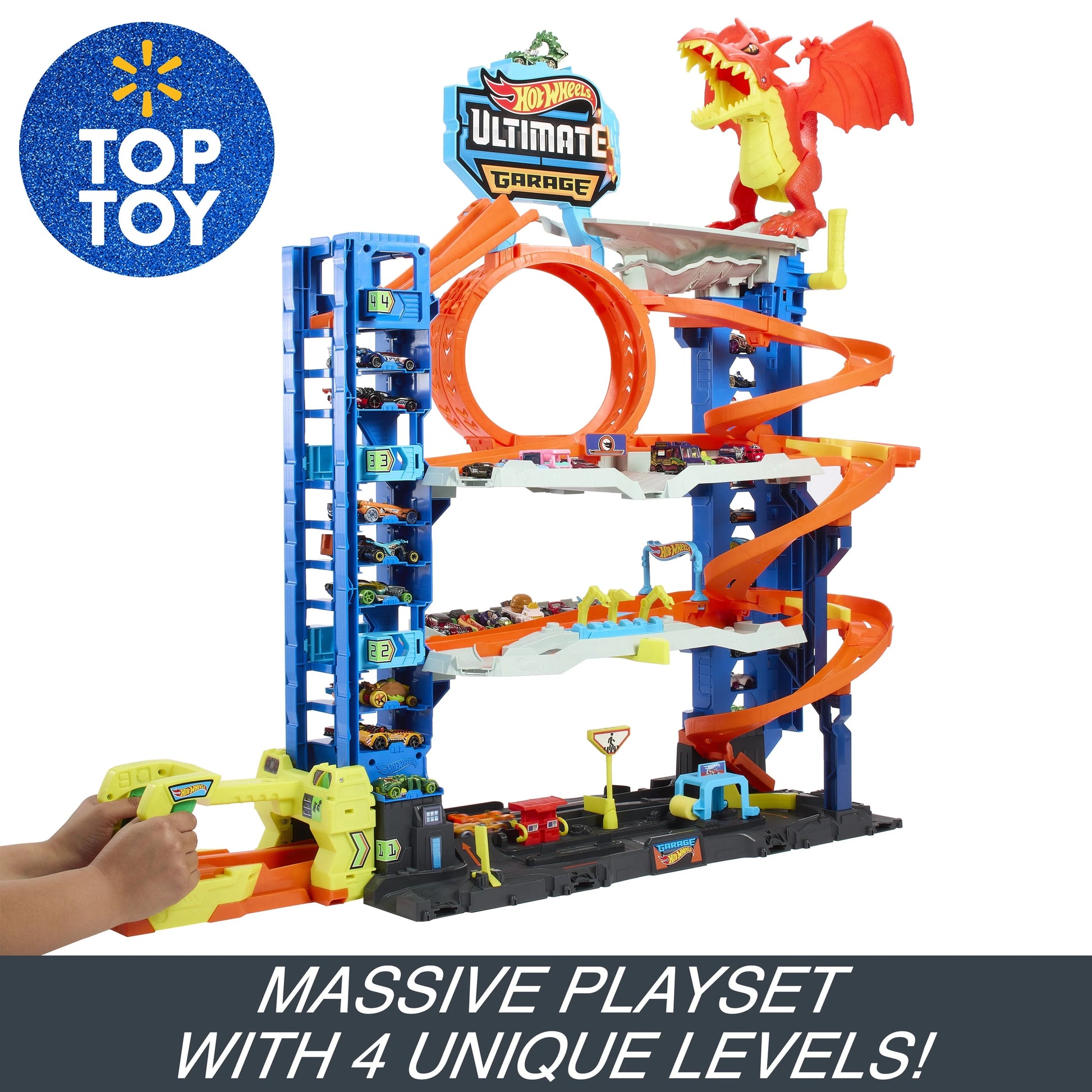 Hot Wheels City Ultimate Garage Playset with 2 Die - Cast Cars, Toy Storage for 50+ Cars - Product image 3