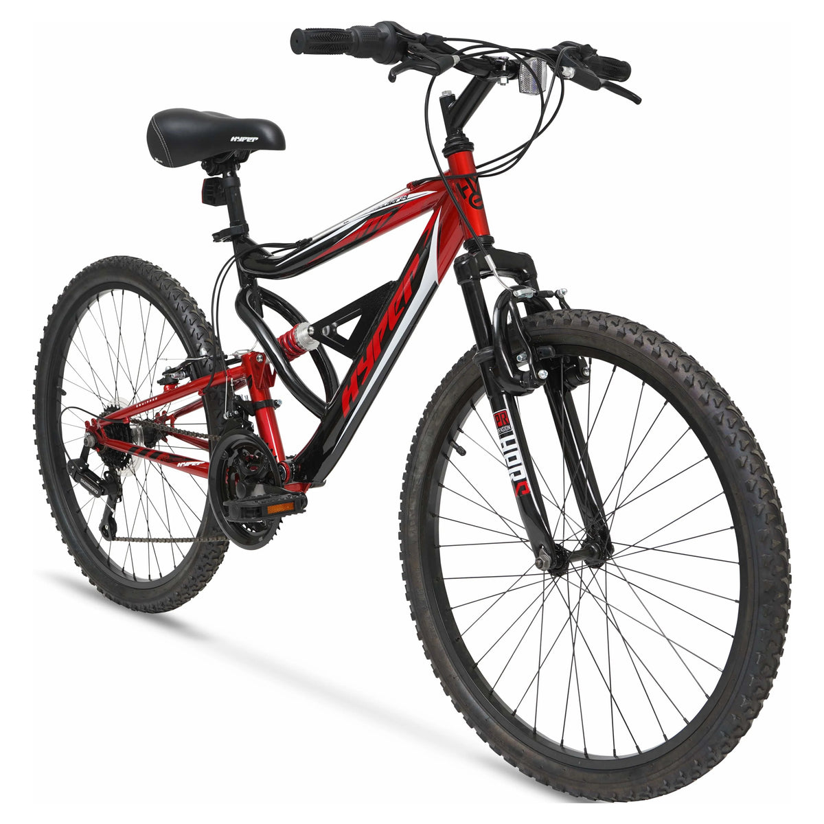 Hyper Bicycle 24" Shocker Mountain Bike, Kids, Red and Black - Product image 1