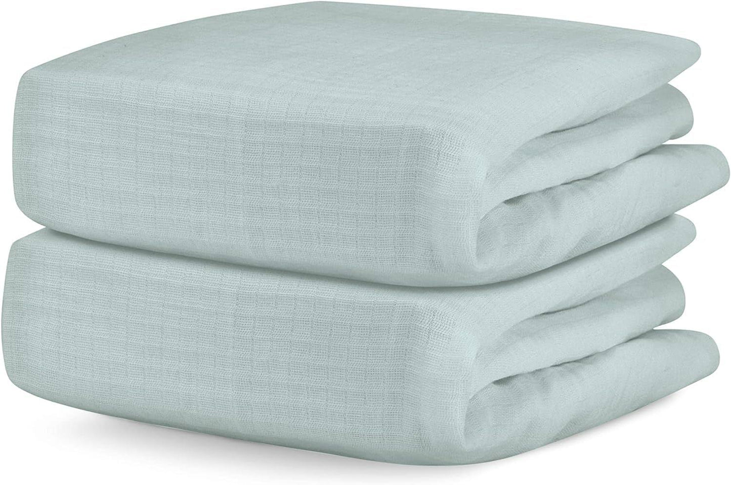 Newton Baby 2-Pack Organic Cotton Breathable Crib Sheets in Sage - Product image 1