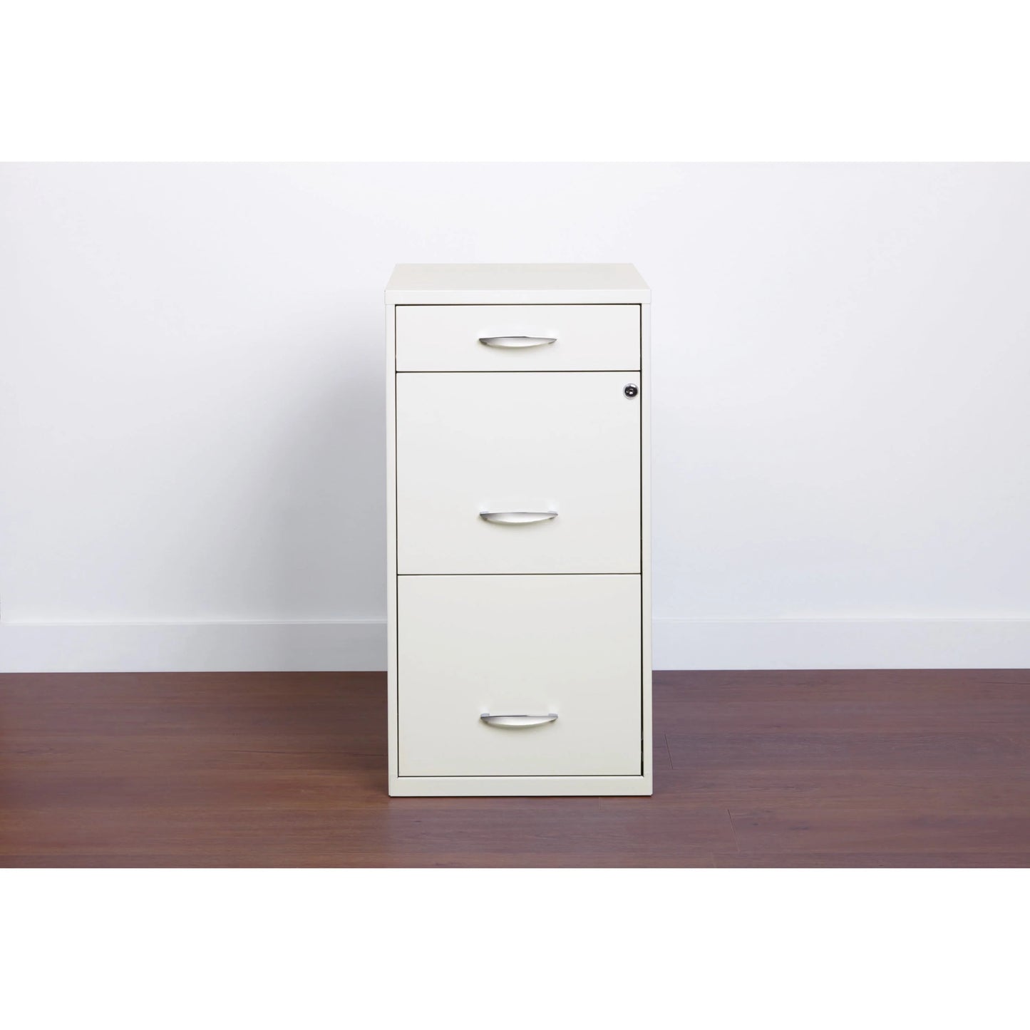 Space Solutions 3 Drawer Letter Width Vertical File Cabinet with Pencil Drawer, White - Product image 17