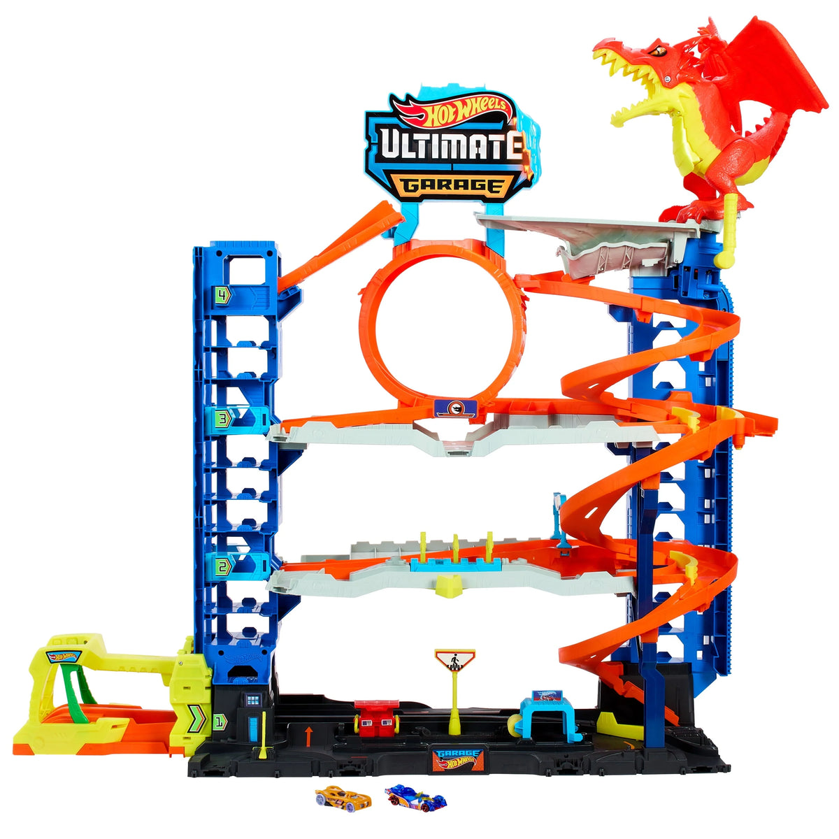 Hot Wheels City Ultimate Garage Playset with 2 Die - Cast Cars, Toy Storage for 50+ Cars - Product image 1