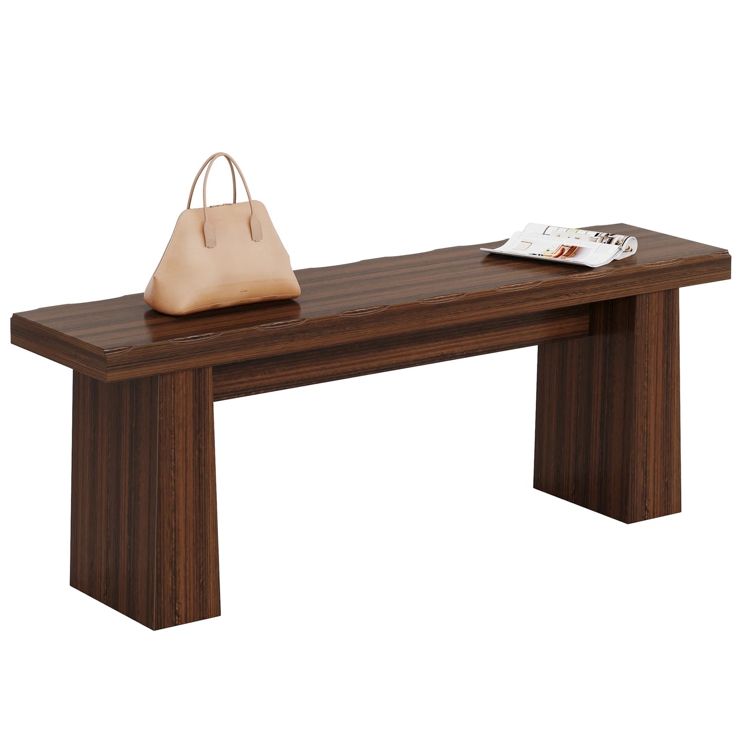 Fnova 48" Wooden Two - Person Backless Entryway Bench with Under - Bench Storage for Outdoor Garden - Product image 39