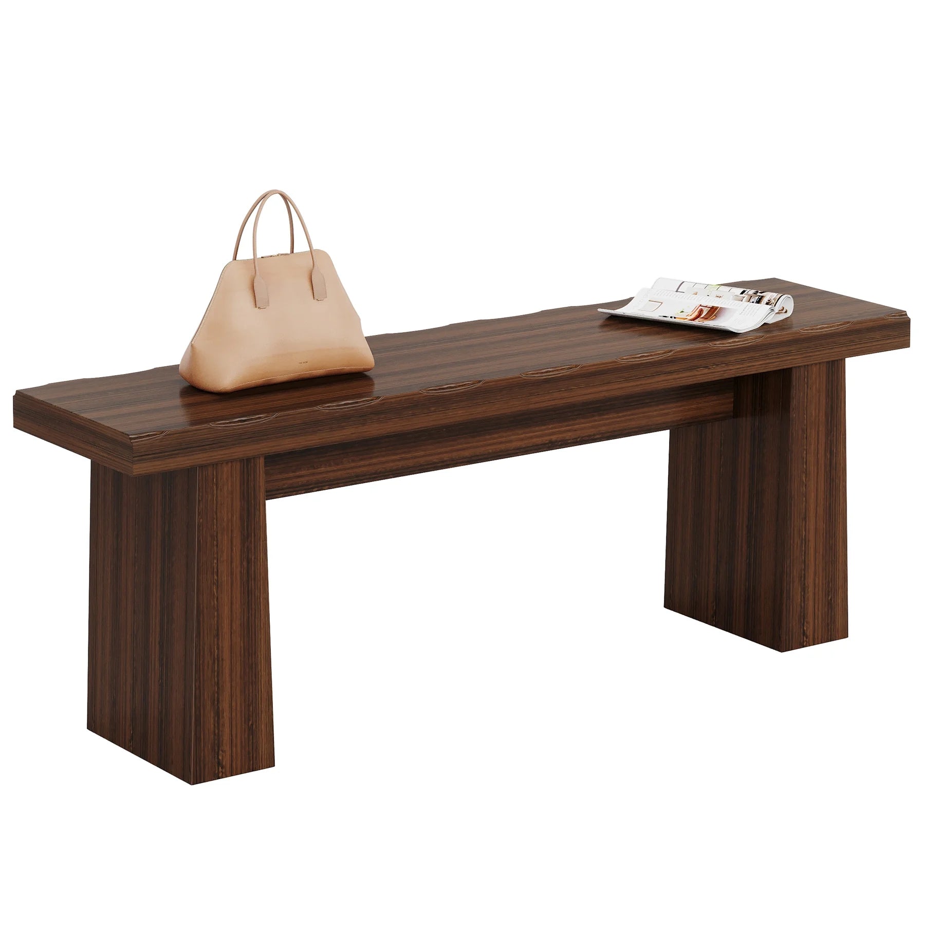 Fnova 48" Wooden Two - Person Backless Entryway Bench with Under - Bench Storage for Outdoor Garden - Product image 39