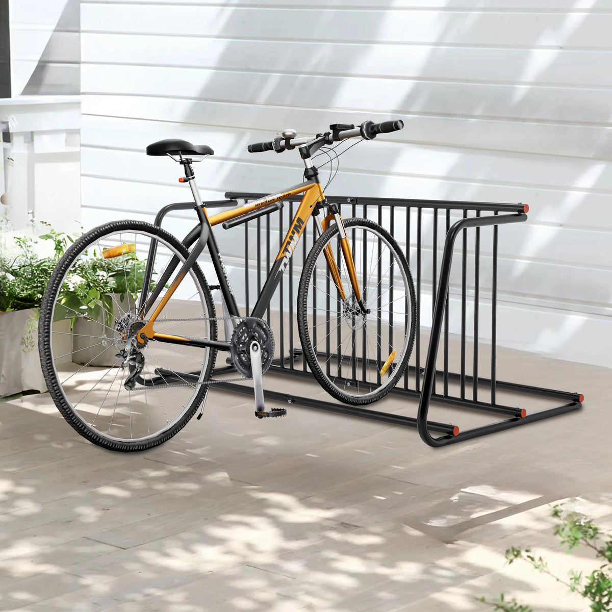 AECOJOY Commercial Floor Bike Rack Stand, 10-Bike Capacity Dual Sided Bicycle Storage Stand Floor Parking Stand